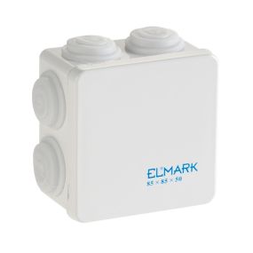 Elmark distributie box - 8,5 x 8,5 x 5 cm - IP55 - wit