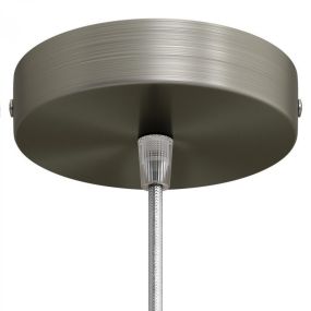 Creative Cables - plafondrozet - Ø 12 x 2,5 cm - geborsteld titanium