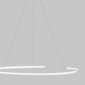 Nova Luce Breda - hanglamp - Ø 70 x 200 cm - 30W LED incl. - zandwit