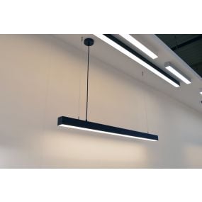 Lichtkoning Line - hanglamp - 118 x 5,3 x 5,3 cm - 34W LED incl. - zwart