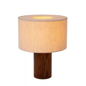 Lucide Tachina - tafellamp - Ø 25 x 31,5 cm -  hout