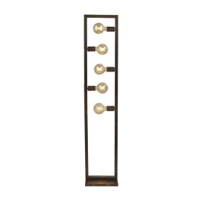 Searchlight Oblong - vloerlamp - 15 x 160 cm - rustiek bruin