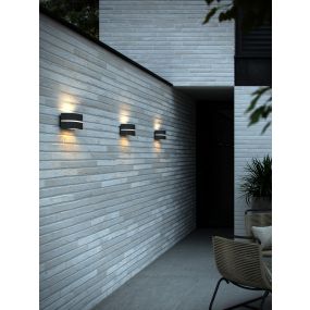 Nordlux Sibelis - buiten wandverlichting - 19,5 x 11,5 x 12 cm - IP54 - antraciet