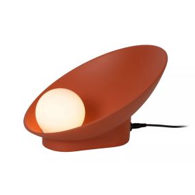 Lucide Raynell - tafellamp - 23,5 x 26,2 x 15,3 cm - 6W dimbare LED incl. - terracotta
