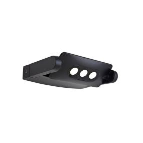 Lutec Mini Ledspot - buiten wandlamp - 21 x 16 x 4 cm - 9W LED incl. - IP65 - antraciet grijs