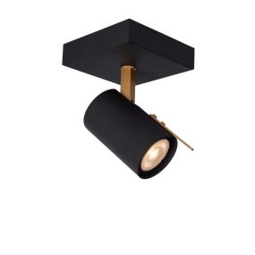 Lucide Grony - opbouwspot - 10 x 10 x 15 cm - 5W dimbare LED incl. - zwart