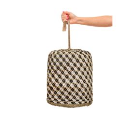 New Garden Benirrás - hanglamp met oplaadbare lichtbron en afstandsbediening - 9W dimbare LED incl. - Ø35 x 335 cm - IP54 - bruin & wit