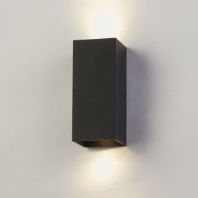 Searchlight Square  - wandlamp - 6,7 x 6,7 x 15,5 cm - zwart