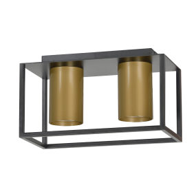 Emibig Tiper 2 - opbouwpot - 26 x 13 x 15 cm - zwart/goud