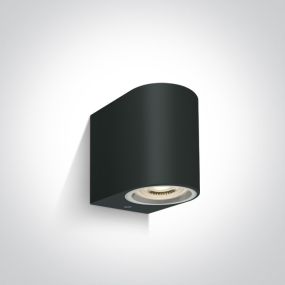One Light GU10 Outdoor - buiten wandverlichting - 9 x 7 x 9 cm - IP65 - zwart