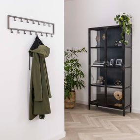 Vico kapstok - 15 haken - 80 x 2 x 20 cm - grijs