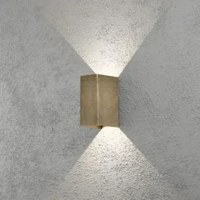 Konstsmide Cremona - buiten wandlamp met 2 regelbare lichtbundels - 8 x 11 x 17 cm - 6W LED incl. - IP54 - messing