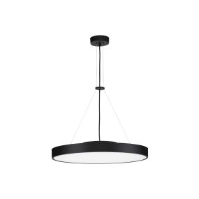 Nova Luce Perfect Profile - hanglamp - Ø 40 x 120 cm - 24W dimbare LED incl. - zwart