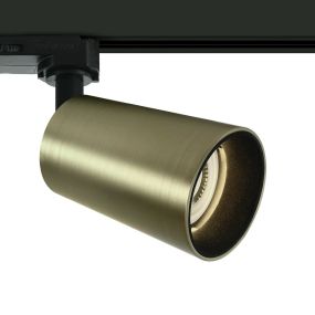 ONE Light Cone GU10 Track Spots - rail spot - 3-fase railsysteem - Ø 6,7 x 10 cm - geborsteld messing