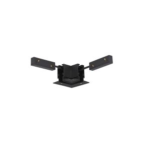 Nova Luce Ultra Slim - trimless inbouw magnetische rail - horizontale 90 graden connector - 6 x 6 cm - zwart