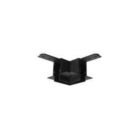 Nova Luce Ultra Slim - trimless inbouw magnetische rail met 1cm diepe vleugels - horizontale 90 graden connector - 5,9 x 5,9 cm - zwart