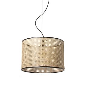 Faro Mambo - hanglamp - Ø 45 x 31 cm - lichtbruin en zwart