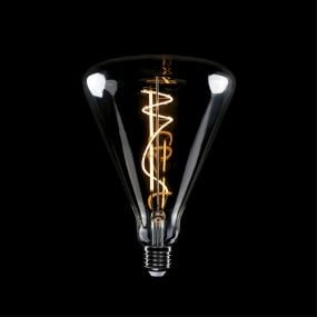Daylight Italia LED lamp Cone - Ø 14 x 20 cm - E27 - 10W dimbaar - 1800K - gerookt