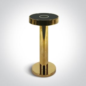 ONE Light Portable Table Light - buiten tafellamp - oplaadbaar via USB-kabel - Ø 9 x 20 cm - 2,5W dimbare LED incl. - IP65 - goud