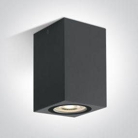 ONE Light GU10 Outdoor Cube Lights - opbouwspot 1L - 6,6 x 6,6 x 11 cm - IP65 - antraciet
