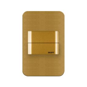 Skoff Duo Salsa - inbouw wandverlichting - 73 x 113 mm - 1,6W LED incl. - 10V - goud - 3000K