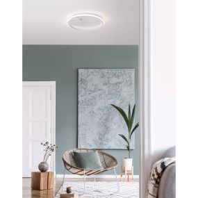 Nova Luce Fuline - plafondverlichting - Ø 50 x 5 cm - 32W dimbare LED incl. - zandwit