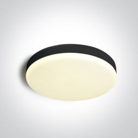 ONE Light Plafo - plafondverlichting - Ø 26 x 5,5 cm - 26W LED incl. - IP65 - zwart