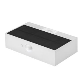 Century Italia Domino MINI - buiten wandlamp op zonne-energie met sensor - 9 x 3,5 x 13,7 cm - 3W LED incl. - IP65 - wit