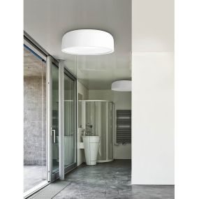 Nova Luce Perleto - plafondverlichting - Ø 48 x 15 cm - wit