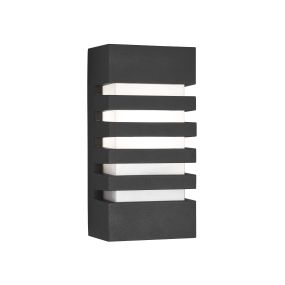 Searchlight Cardiff - buiten wandverlichting - 12 x 24,5 cm - IP54 - donkergrijs