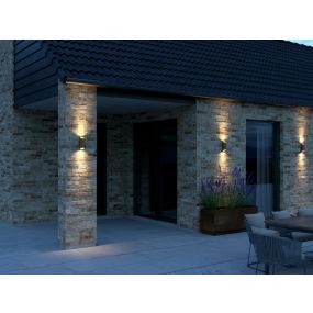 Nordlux Nico - buiten wandlamp - 9,5 x 7,7 x 23,5 cm - IP54 - roest