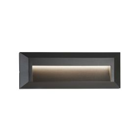 Searchlight Ankle - inbouw wandverlichting - 23 x 2,7 x 8 cm - 1,7W LED incl. - IP65 - donkergrijs