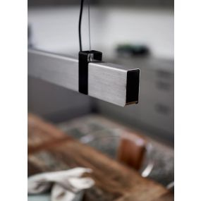 Nordlux Lilt - hanglamp - 115 x 4,3 x 210,2 cm - 3 stappen Moodmaker functie - 27W LED incl. - donker staal