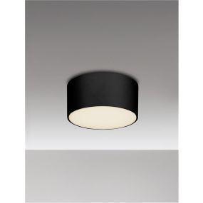 Nova Luce Judi - plafondlamp - Ø 12 x 6 cm - 10W LED incl. - IP65 - zwart