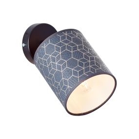 Brilliant Galance - wandspot - 13 x 24 x 23 cm - zwart