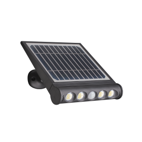Century Italia Genius - verstraler op zonne-energie - 26,8 x 7,6 x 21,4 cm - 8W LED incl. - IP65 - zwart