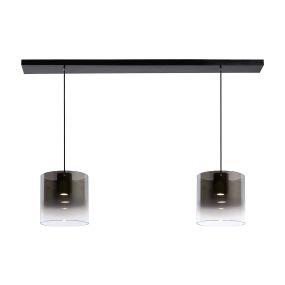 Lucide Owino - hanglamp - 100 x 20 x 150 cm - 2 x 5W dimbare LED incl. - fumé