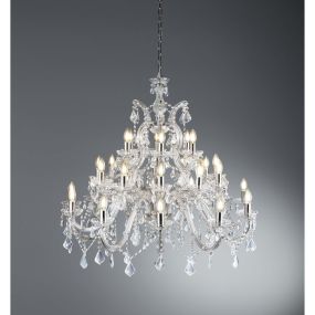 Searchlight Marie Therese - luster - Ø 98 x 150 cm - chroom