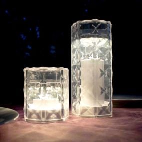 New Garden Jack 20 Lux - oplaadbare tafellamp - Ø 9,4 x 20 cm - 1W LED incl. - IP54 - transparant