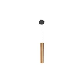 Nova Luce Buxton L - hanglamp voor magnetisch railsysteem - 3,2 x 3,2 x 150 cm - 10W dimbare LED incl. - goud