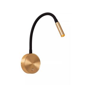 Lucide Asja - oplaadbare wandlamp - Ø 8 x 43 cm - 3W dimbare LED incl. - goud