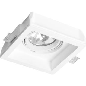 Nova Luce Vitale - inbouwspot - 210 x 210 mm, 215 x 215 mm inbouwmaat - wit gips