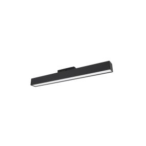 Nova Luce Buxton L - magnetisch railsysteem armatuur - 40,2 x 3,5 x 5,2 - 22W dimbare LED incl. - warm witte lichtkleur - zwart