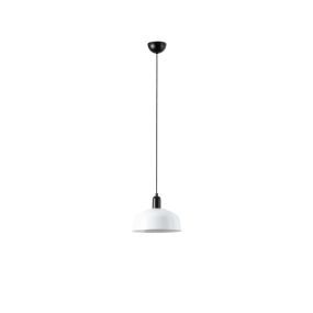 Faro Tatawin M - hanglamp - Ø 25 x 211,5 cm - satijnzwart en glanswit