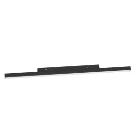 Nova Luce Planet 48V - armatuur voor magnetisch profielsysteem - 50 x 3 cm - 13W dimbare LED incl. - zandzwart