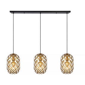 Lucide Wolfram - hanglamp - 127 x 25 x 150 cm - mat goud