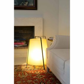 Faro Akane - staanlamp - Ø 48,5 x 59,5 cm - beige en zwart