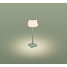 Century Italia Margò - oplaadbare buiten tafellamp - Ø 13 x 38 cm - 4W dimbare LED incl. - IP54 - groen