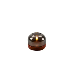 Konstsmide - decoratieve kaars op batterijen - Ø 8,5 x 7,5 cm - terracotta