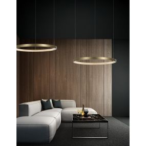 Nova Luce Vegas - hanglamp - Ø 108 x 180 cm - 35W LED incl. - antiek messing
